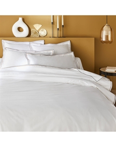 Пододеяльник из египетской хлопковой перкали Camila белый La redoute interieurs