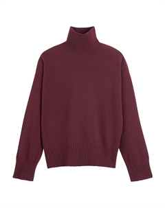 Пуловер из шерсти и кашемира изготовленный во Франции красный La redoute collections