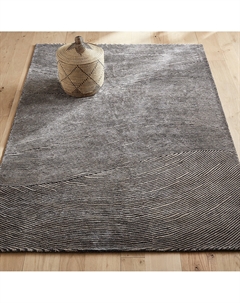 Ковер в тафтинговом стиле Tencel Chaapri серый Laredoute