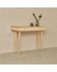 Стол письменный с ящиками из массива березы желтый Laredoute