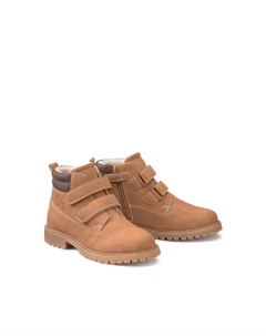 Ботинки на молнии и липучках каштановый La redoute collections