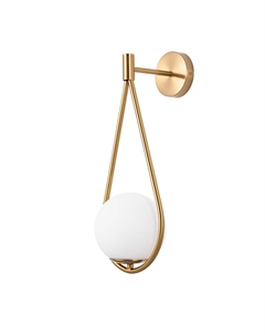 Бра настенное из металла и стекла белый Laredoute