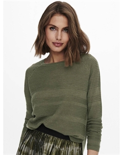 Пуловер из тонкого трикотажа зеленый Laredoute