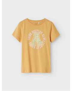 Футболка с принтом колледж оранжевый Name it