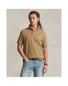 Футболка поло из хлопка пике в легендарном стиле бежевый Polo ralph lauren