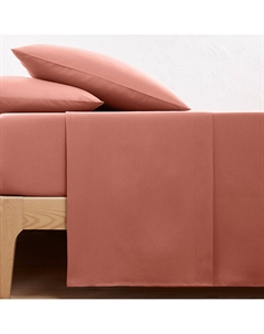 Простыня однотонная из биохлопка Scenario розовый La redoute interieurs