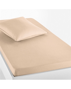 Простыня натяжная детская однотонная из осветленного хлопка Scenario бежевый Laredoute