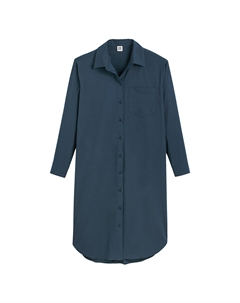 Платье-рубашка длинные рукава синий La redoute collections