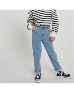 Джинсы мом 3-12 лет синий Laredoute