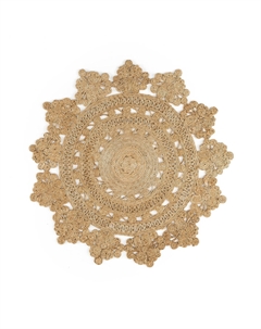 Ковер круглый в форме розы Rozza бежевый Laredoute