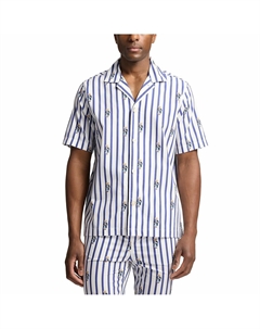 Пижама из хлопка в полоску синий Polo ralph lauren