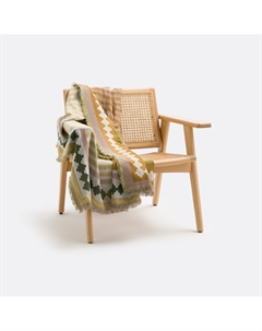 Плед из жаккарда с бахромой Mercado разноцветный Laredoute