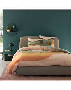 Пододеяльник с набиным рисунком Alma каштановый La redoute interieurs