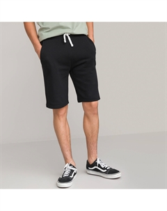 Легкие шорты-бермуды из трикотажа черный Laredoute