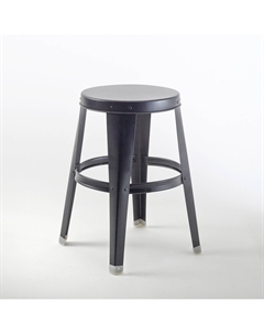 Табурет из гальванизированной стали Bendo черный Laredoute