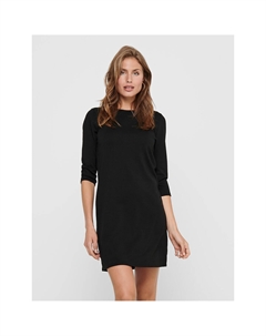 Платье прямое с рукавами 34 черный Only
