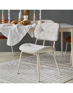 Стул из металла и шенилла бежевый So'home