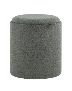 Пуф из мягкой обивки букле с ящиком серый So'home
