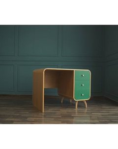 Рабочий стол с одной тумбой зеленый So'home