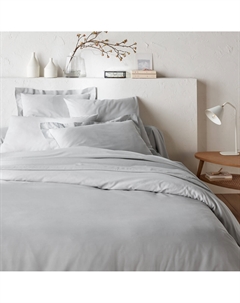 Пододеяльник однотонный из поликоттона Scenario серый La redoute interieurs