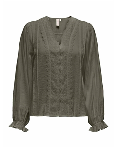 Блузка с вышивкой зеленый Laredoute