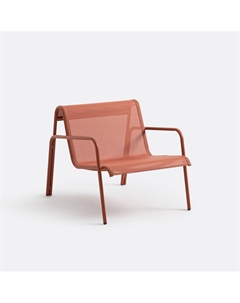 Кресло низкое садовое из алюминия и текстилена Lysa каштановый Laredoute