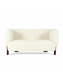 Диван 2-х местный из обивки букле и массива бука белый So'home