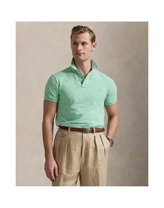 Футболка-поло узкого покроя из трикотажа пике зеленый Polo ralph lauren