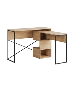 Письменный стол угловой с полками каштановый Laredoute