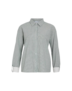 Блузка в тонкую полоску зеленый Vila