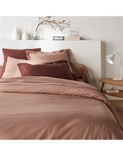 Пододеяльник однотонный из поликоттона Scenario каштановый La redoute interieurs