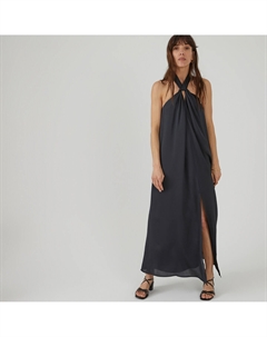 Платье без рукавов с запахом спереди черный La redoute collections