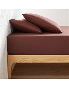 Простыня натяжная хлопчатобумажная высота бортика 25 см Scenario красный Laredoute