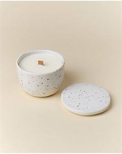 Свеча малая в керамической чаше с крышкой бежевый So'home