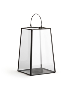 Подсвечник из стекла и латуни или металла черного цвета Uyova черный Laredoute