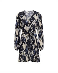 Платье с принтом и завязками черный Only