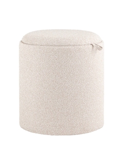 Пуф из мягкой обивки букле с ящиком бежевый So'home
