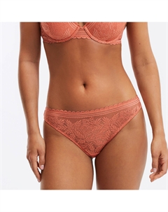 Трусы-слипы Signature из кружева и микрофибры JEANNE оранжевый Laredoute