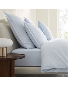 Наволочка из стираной хлопковой перкали Sabbal синий Laredoute