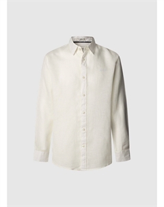 Рубашка изо льна прямого покроя белый Pepe jeans