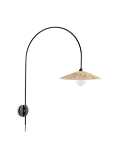 Светильник из металла и рафии Rafita бежевый Laredoute