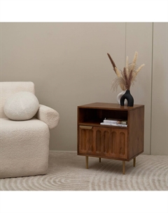 Тумба прикроватная для спальни в стиле ар-деко каштановый So'home