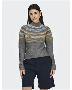 Пуловер из тонкого трикотажа с жаккардовым узором другие Only