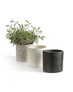 Набор из 3 кашпо из терраццо 12 см BOHAM белый Laredoute