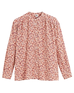 Блузка с воротником-стойкой и цветочным принтом длинные рукава розовый La redoute collections
