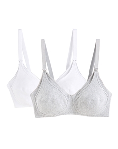 Комплект из двух бюстгальтеров для грудного вскармливания серый Laredoute