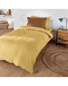 Пододеяльник из стираного льна Linot желтый La redoute interieurs