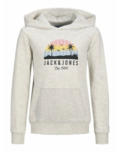 Худи из мольтона с капюшоном и принтом спереди белый Laredoute