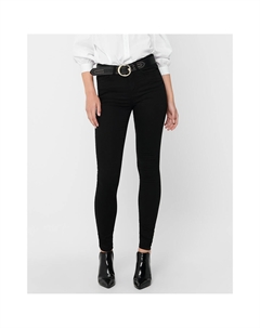 Брюки облегающие с завышенной талией черный Laredoute