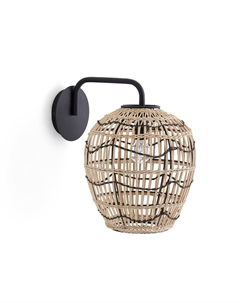 Светильник из металла и ротанга Martaban бежевый Laredoute